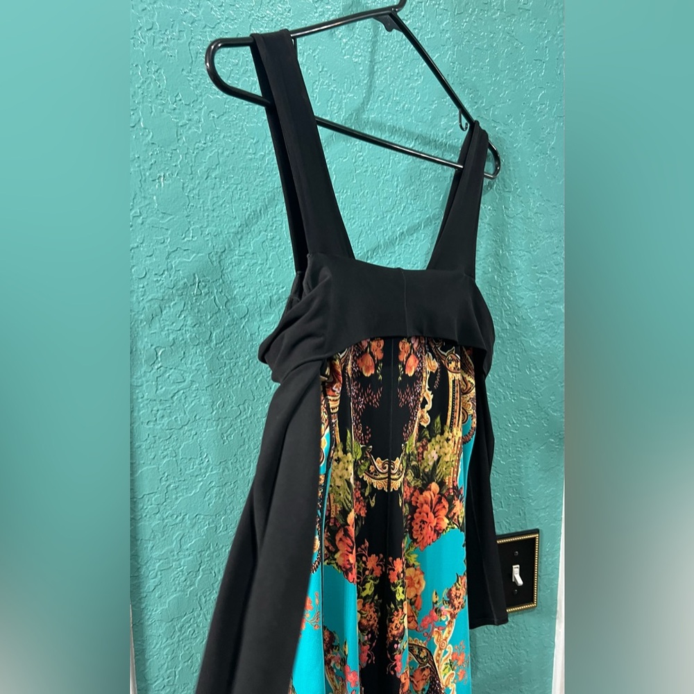 👑✅PRICE FIRM✅Eva Varro Colorful Off the Shoulder Long Sleeve Midi Dress. - Picture 4 of 11